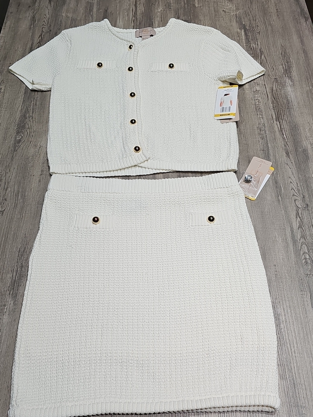 French Connection Cream Textured Knit Two-Piece Set
